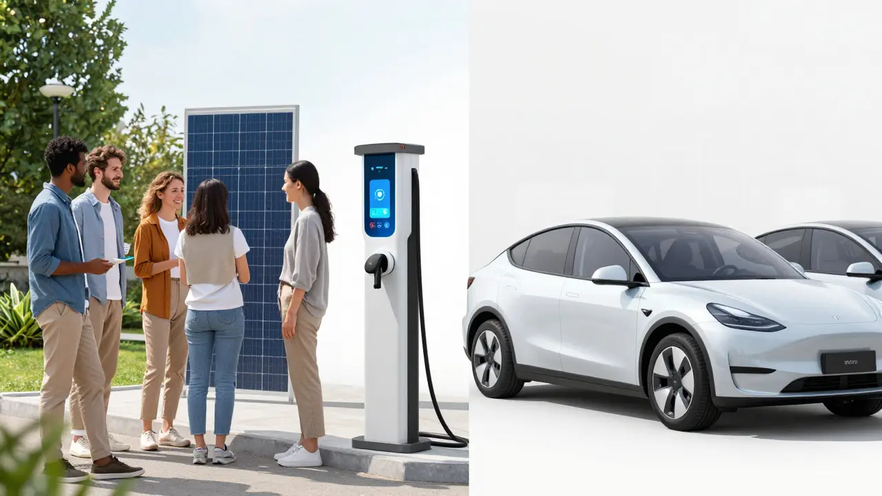 Consumers using integrated EV charging and smart home tech ecosystems.