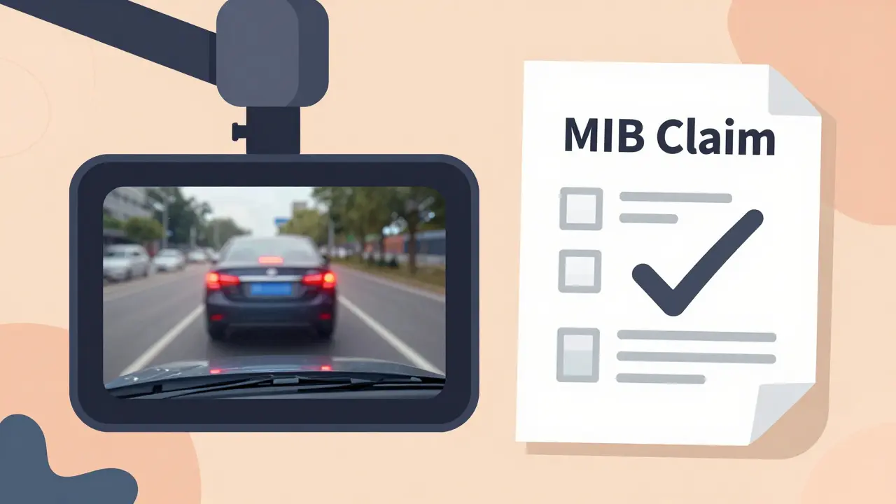 Dashcam footage and insurance claim documents for protection
