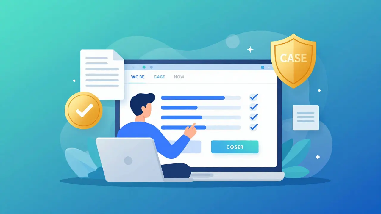 Digital illustration of filing an online warranty claim